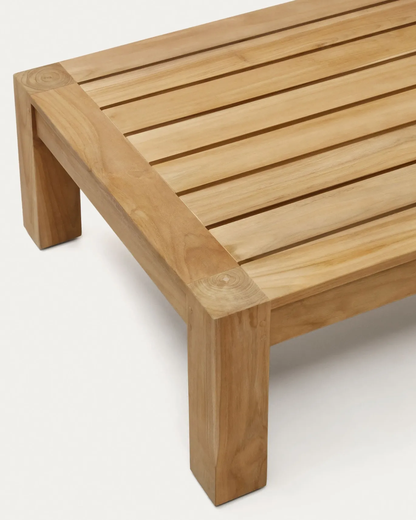 Kave Home Salontafel Forcanera Massief Teakhout 150x71cm