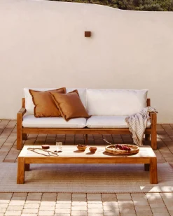Kave Home Salontafel Forcanera Massief Teakhout 150x71cm