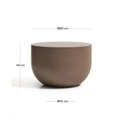 Kave Home Salontafel Garbet Cement Bruin Ø60cm