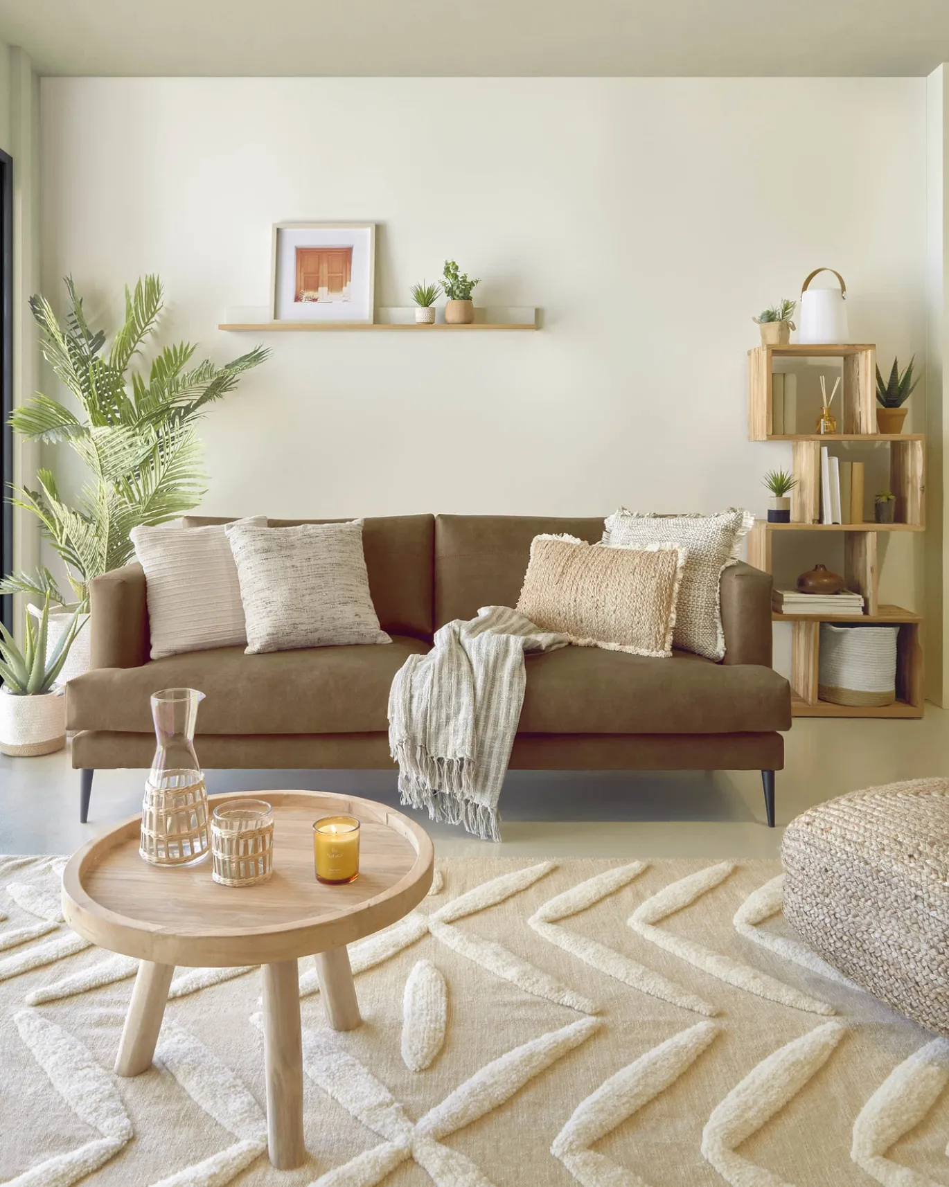 Kave Home Salontafel Glenda Massief Teakhout Ø55cm