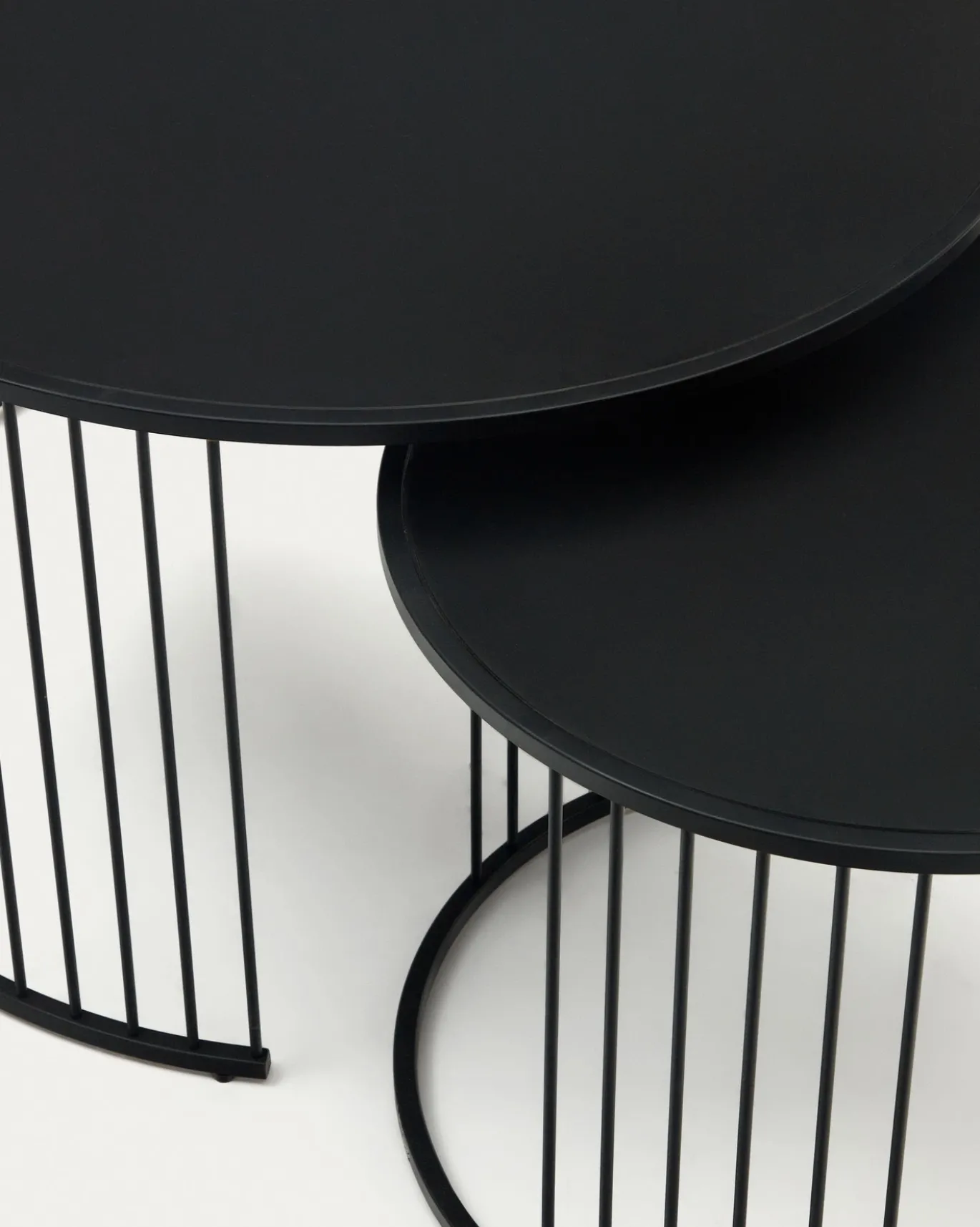 Kave Home Salontafel Hadar Set van 2 Glas Ø75cm / Ø45cm