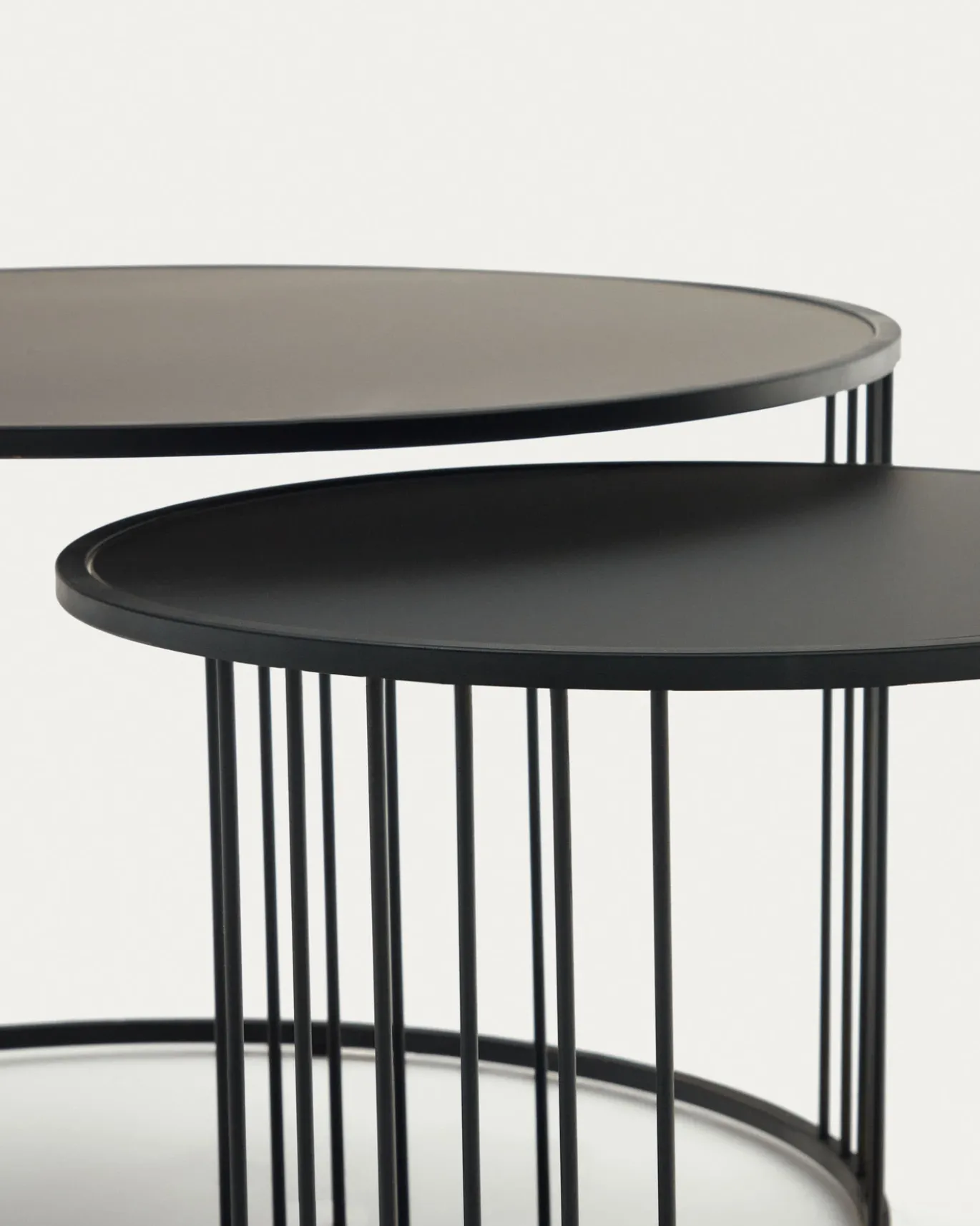 Kave Home Salontafel Hadar Set van 2 Glas Ø75cm / Ø45cm