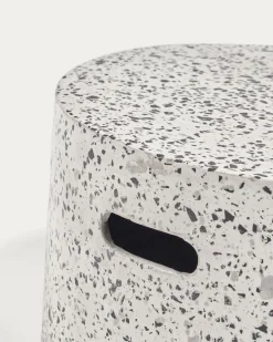 Kave Home Salontafel Jenell Wit Terrazzo Ø52cm