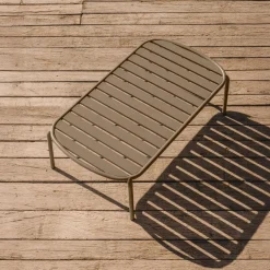 Kave Home Salontafel Joncols Outdoor Aluminium Groen Ø110x62cm
