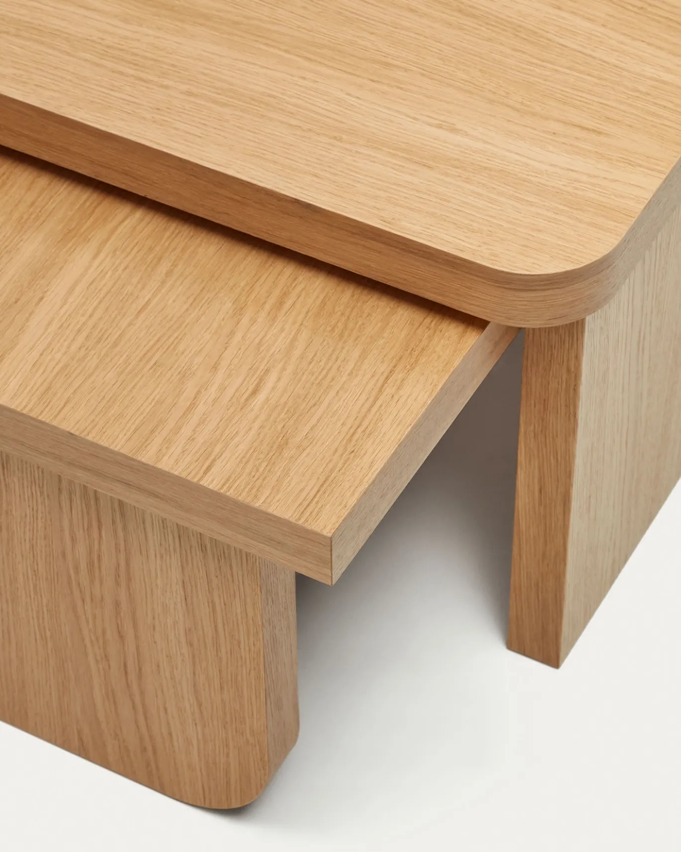 Kave Home Salontafel Oaq Set van 2 Eikenfineer Naturel