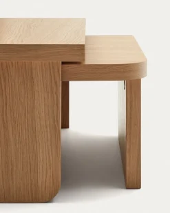 Kave Home Salontafel Oaq Set van 2 Eikenfineer Naturel