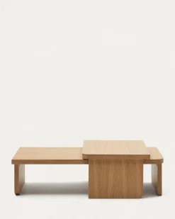 Kave Home Salontafel Oaq Set van 2 Eikenfineer Naturel