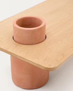 Kave Home Salontafel Olaria Terracotta Eikenfineer 110x60cm