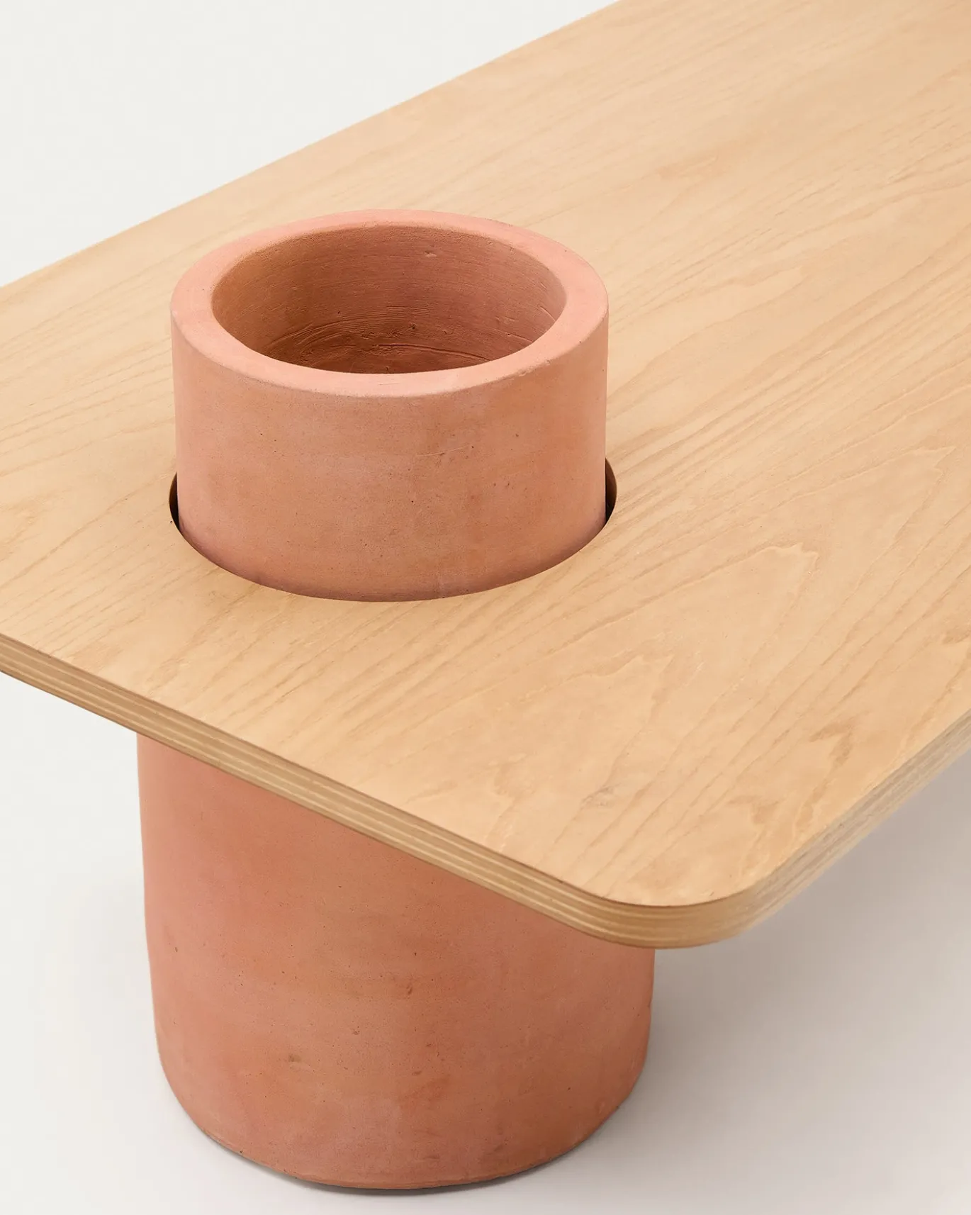 Kave Home Salontafel Olaria Terracotta Eikenfineer 110x60cm