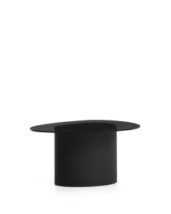 Kave Home Salontafel Olir Glas Metaal Zwart 82cm