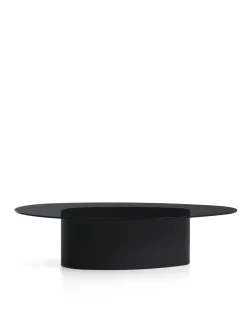 Kave Home Salontafel Olir Glas Metaal Zwart 140cm
