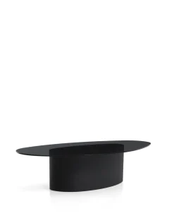 Kave Home Salontafel Olir Glas Metaal Zwart 140cm