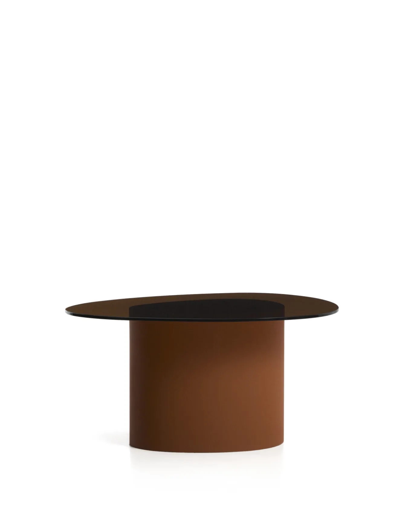 Kave Home Salontafel Olir Glas Metaal Bruin 82cm