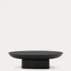 Kave Home Salontafel Ovak Acaciahout Zwart 140x70cm