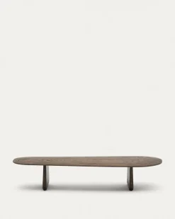 Kave Home Salontafel Pirita Eikenhout Donkerbruin 146x56,5cm