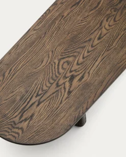 Kave Home Salontafel Pirita Eikenhout Donkerbruin 146x56,5cm