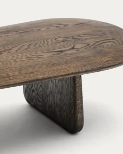 Kave Home Salontafel Pirita Eikenhout Donkerbruin 146x56,5cm