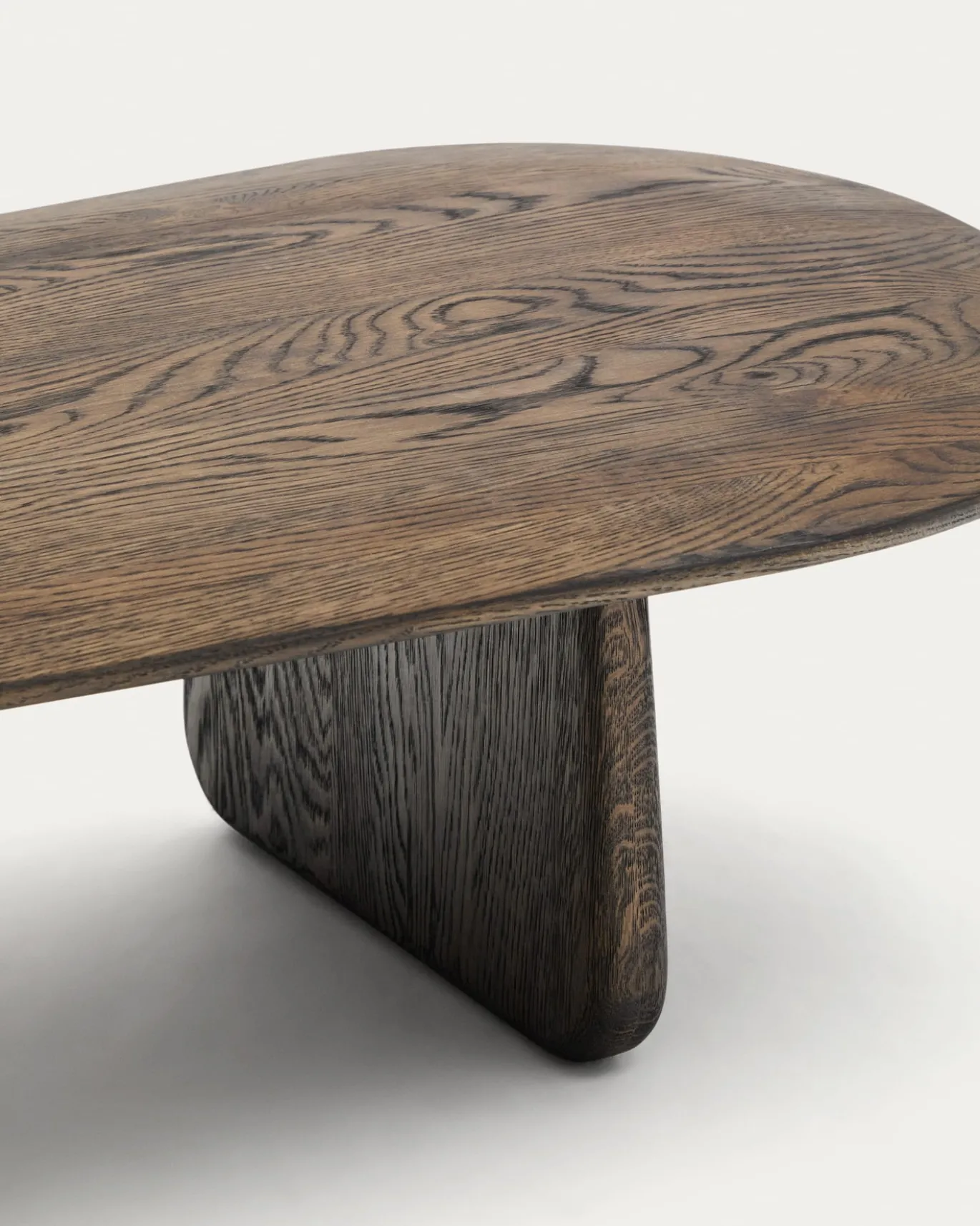 Kave Home Salontafel Pirita Eikenhout Donkerbruin 146x56,5cm