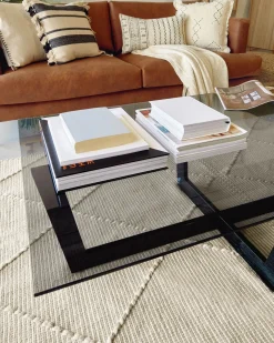 Kave Home Salontafel Plam Zwart Glas 120x70cm