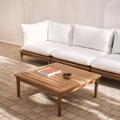 Kave Home Salontafel Portitxol Massief Teakhout 80x80cm
