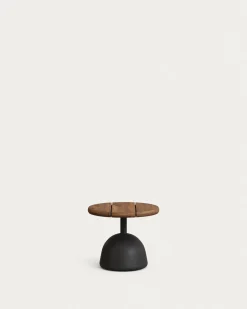 Kave Home Salontafel Saura met Acacia Blad Walnoot Ø43x35cm