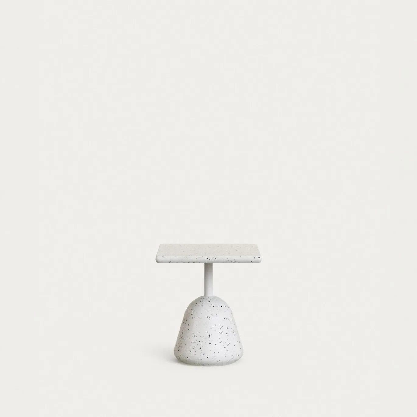 Kave Home Salontafel Saura met Wit Terrazzo Blad en Wit Terrazzo Voet 44x44x48cm