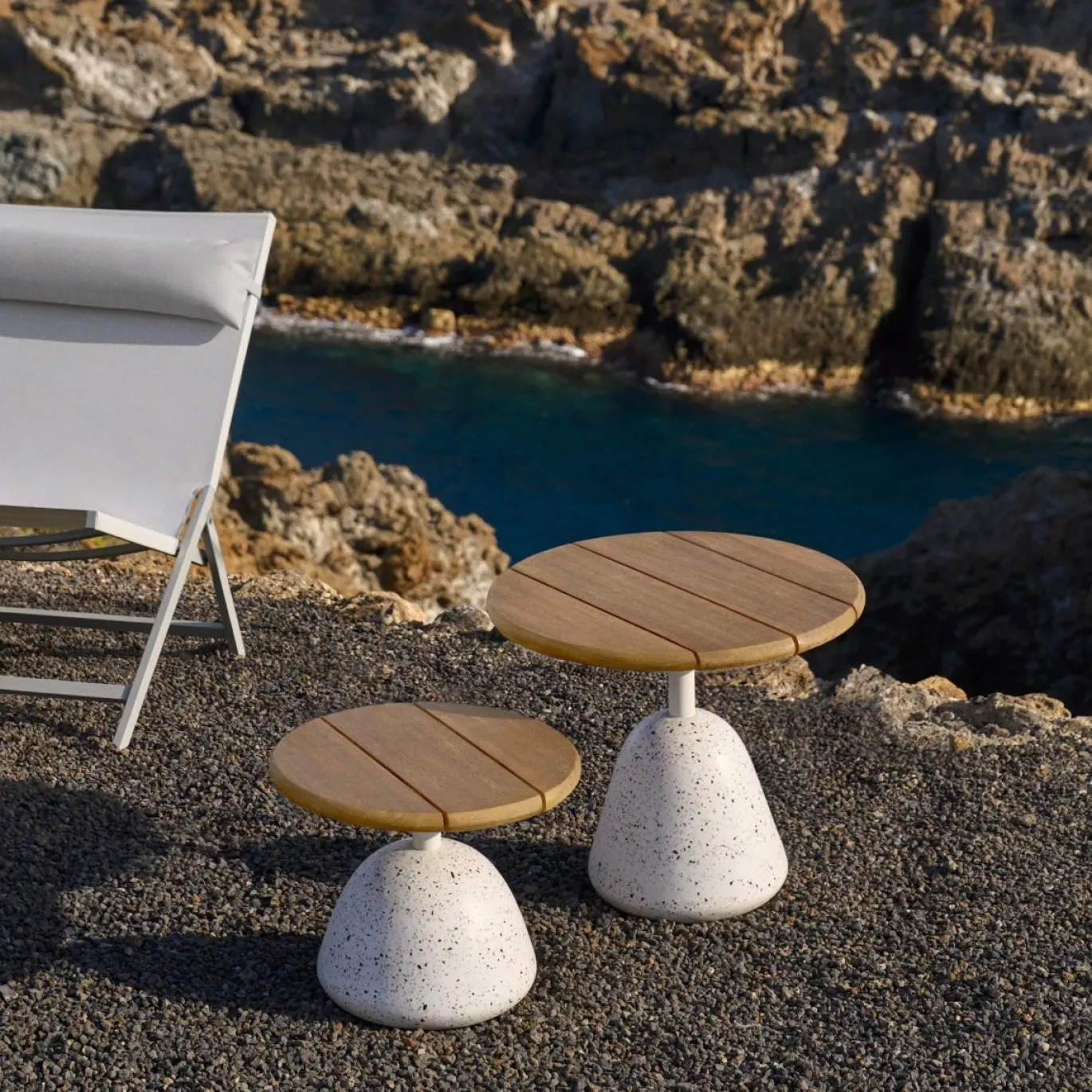 Kave Home Salontafel Saura Wit Terrazzo 32xØ55cm