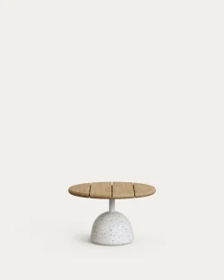 Kave Home Salontafel Saura Wit Terrazzo 32xØ55cm