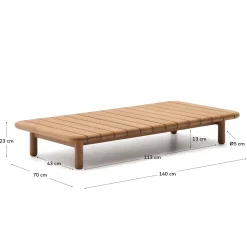 Kave Home Salontafel Turqueta Massief Teakhout 140x70cm