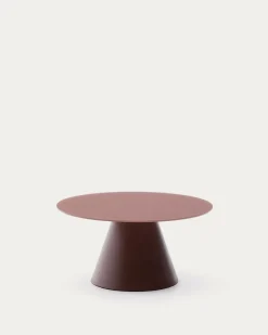 Kave Home Salontafel Wilshire Glas Terracotta Ø80cm