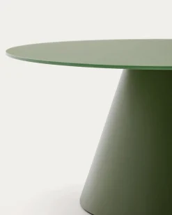 Kave Home Salontafel Wilshire Mat Gehard Glas en Matgroen Ø80cm