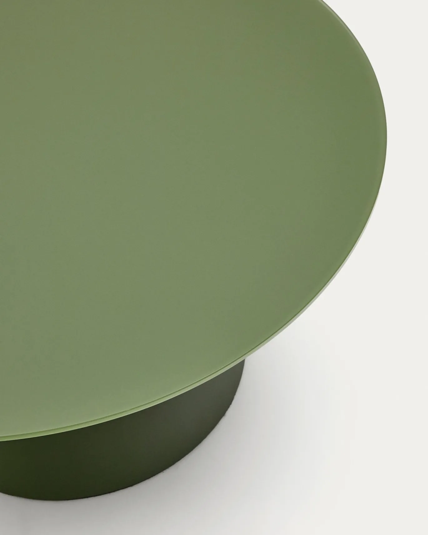 Kave Home Salontafel Wilshire Mat Gehard Glas en Matgroen Ø80cm