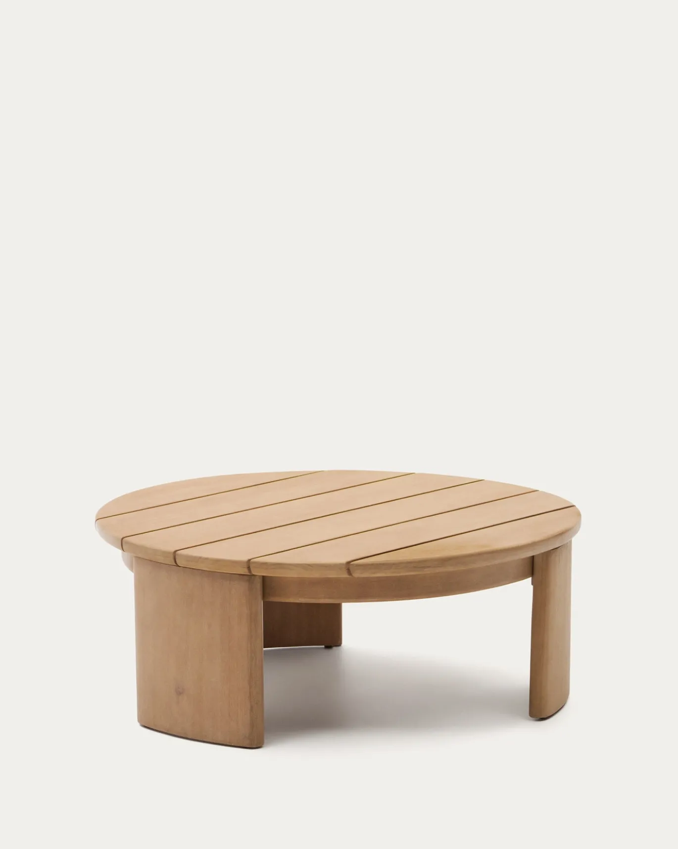 Kave Home Salontafel Xoriguer Massief Eucalyptushout Ø90cm