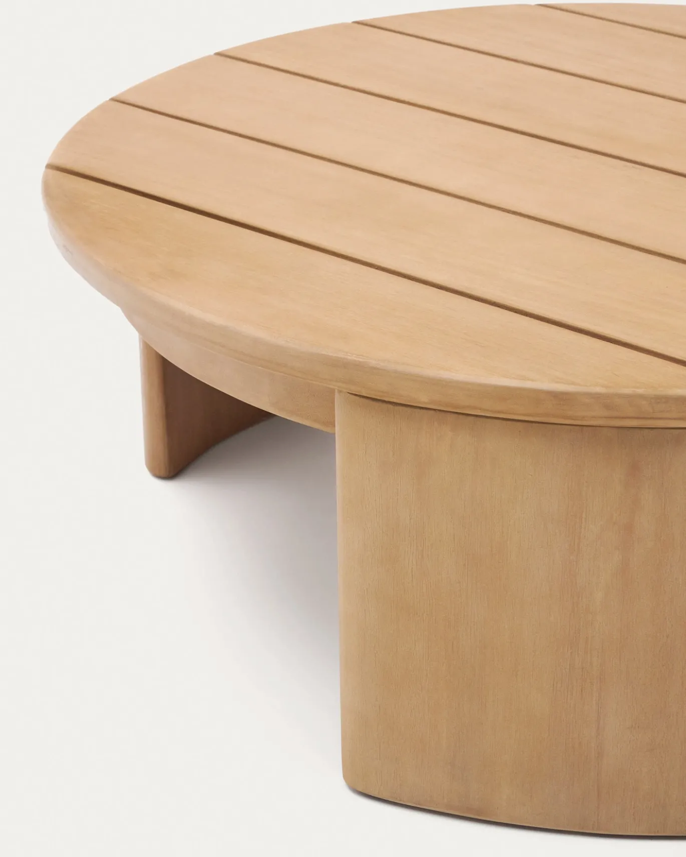 Kave Home Salontafel Xoriguer Massief Eucalyptushout Ø90cm