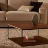 Kave Home Salontafel Yoana Bruin Walnootfineer 80x80cm