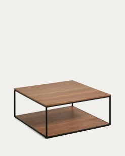 Kave Home Salontafel Yoana Bruin Walnootfineer 80x80cm