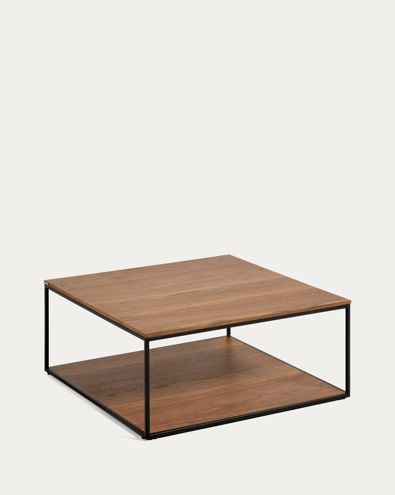 Kave Home Salontafel Yoana Bruin Walnootfineer 80x80cm