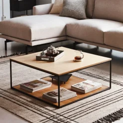 Kave Home Salontafel Yoana Naturel Eikenfineer 80x80cm