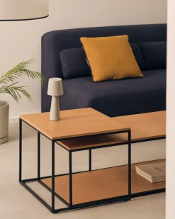 Kave Home Salontafel Yoana Set van 2 Naturel Eikenfineer