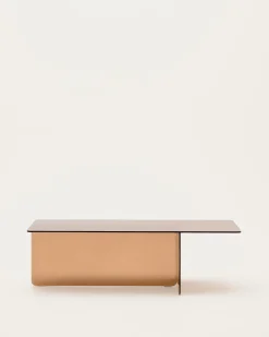Kave Home Salontafel Zaren Bruin Gehard Glas 120x60cm