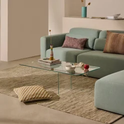 Kave Home Salontafel Zaren Doorzichtig Gehard Glas 120x60cm