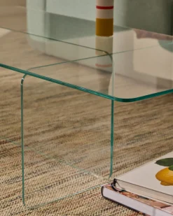 Kave Home Salontafel Zaren Doorzichtig Gehard Glas 120x60cm