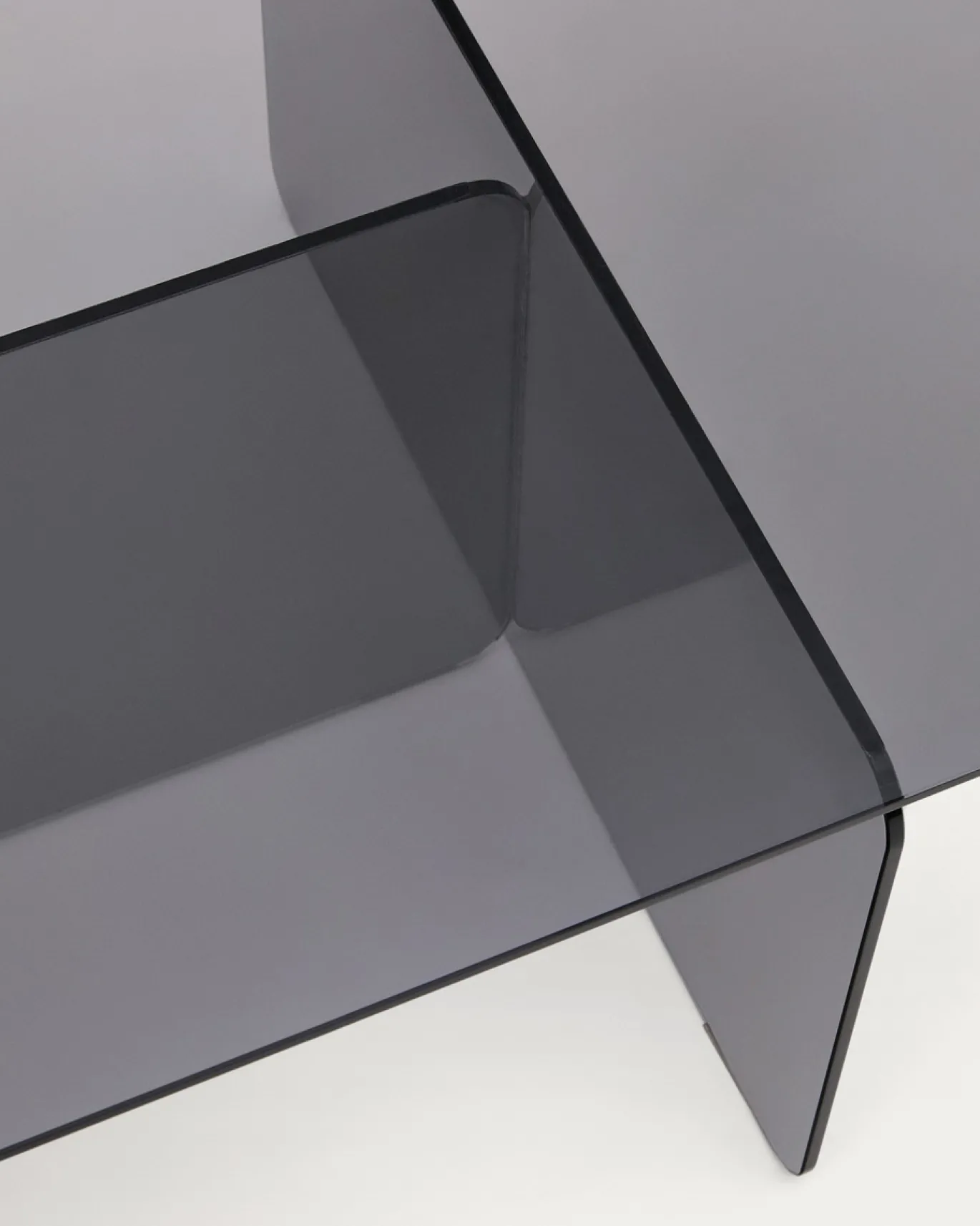 Kave Home Salontafel Zaren Grijs Gehard Glas 120x60cm