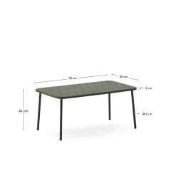 Kave Home Salontafel Zivia Outdoor Groen 90x50cm