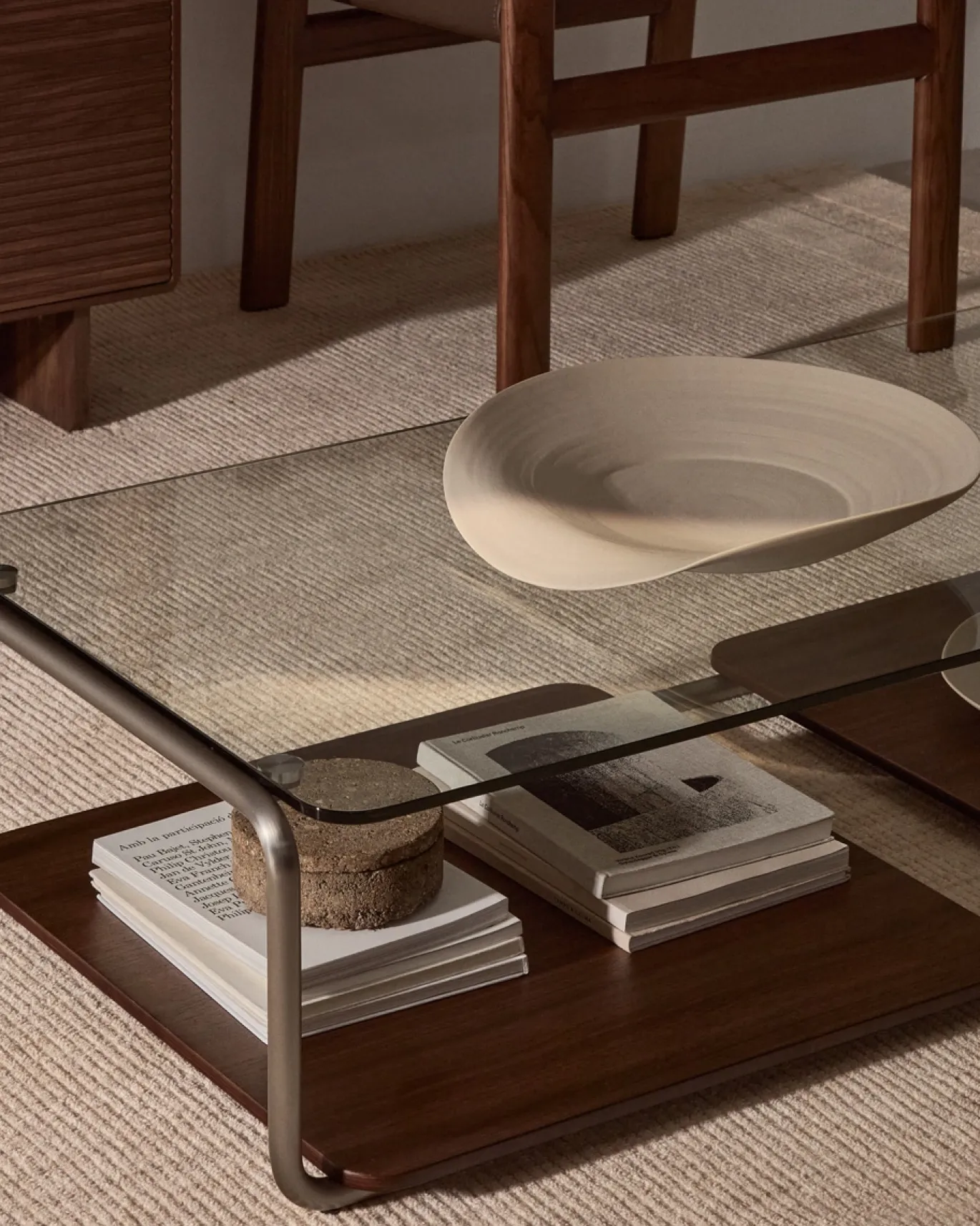 Kave Home Schaal Ebenor Midden Beige Keramiek Ø53cm