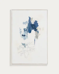 Kave Home Schilderij Erale Abstract Grijs Blauw 90cm