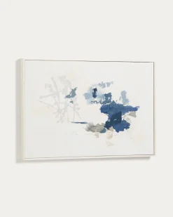Kave Home Schilderij Erale Abstract Grijs Blauw 90cm