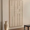 Kave Home Schilderij Klis Linnen met Geometrische Vormen Wit 120x200cm