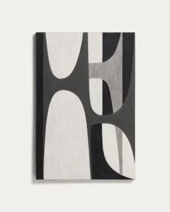Kave Home Schilderij Onure Abstract Zwart Wit 90cm