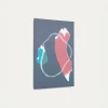 Kave Home Schilderij Zoeli Blauw en Rood 60x90cm